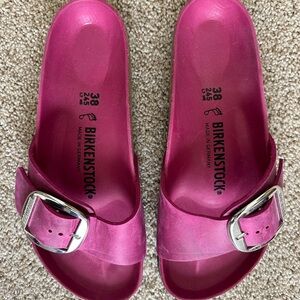 Birkenstock Madrid Big Buckle Fuschia Oiled Leather NEW - no tags